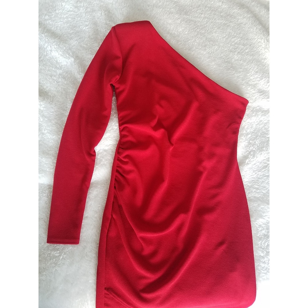One Shoulder Ruched Dress